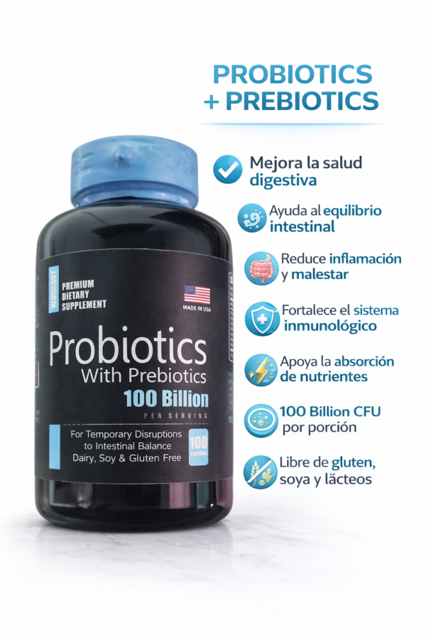 Probioticos con Prebioticos 1 billón