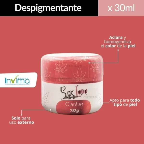 Sex Love Despigmentante Clarifier 30gr